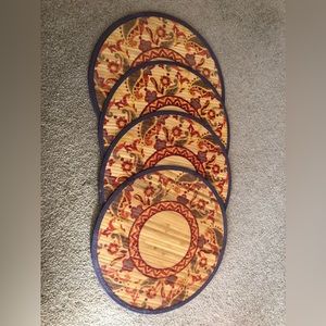 Set Round Bamboo Placemats